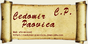 Čedomir Paovica vizit kartica